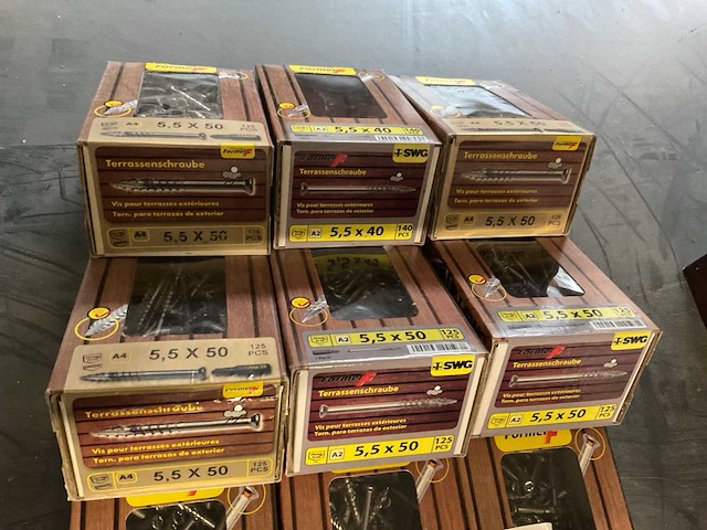 9 dozen inox hardhout schroeven met bits - afbeelding 4 van  8