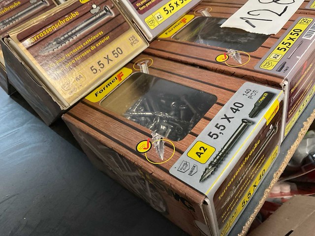 9 dozen inox hardhout schroeven met bits - afbeelding 6 van  8