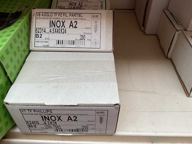 9 dozen inox schroeven, lange houtschroeven - afbeelding 9 van  10
