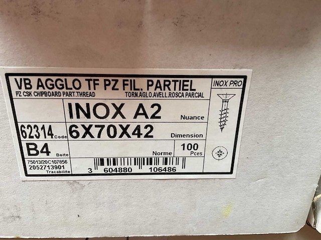 9 dozen inox schroeven - afbeelding 2 van  6