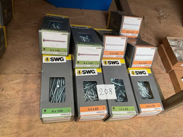 9 dozen staalnagels en houtschroeven - afbeelding 1 van  6