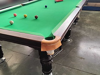 9 ft snookertafel met 3-delige leisteen – incl. ballen en 2 keus - afbeelding 12 van  24