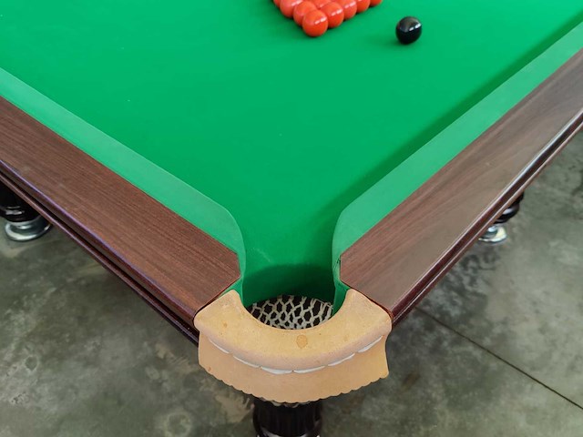 9 ft snookertafel met 3-delige leisteen – incl. ballen en 2 keus - afbeelding 21 van  24