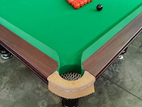 9 ft snookertafel met 3-delige leisteen – incl. ballen en 2 keus - afbeelding 21 van  24