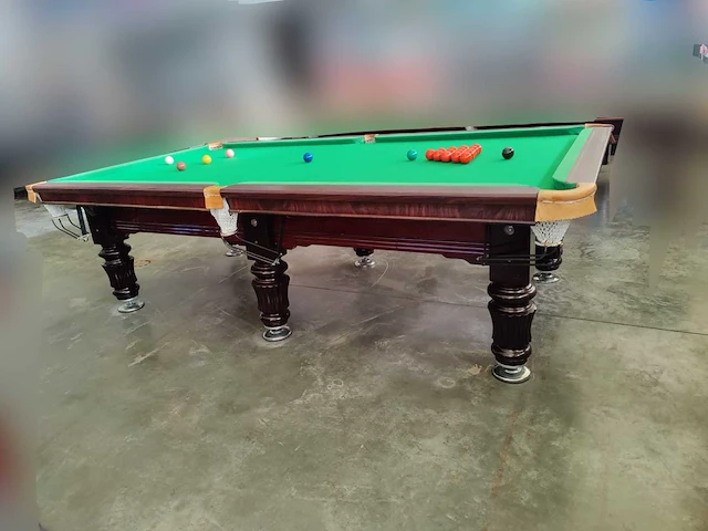 9 ft snookertafel met 3-delige leisteen – incl. ballen en 2 keus - afbeelding 14 van  24