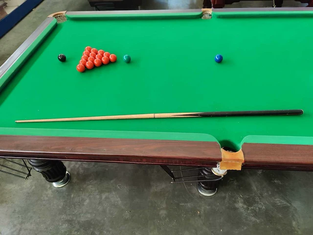 9 ft snookertafel met 3-delige leisteen – incl. ballen en 2 keus - afbeelding 19 van  24