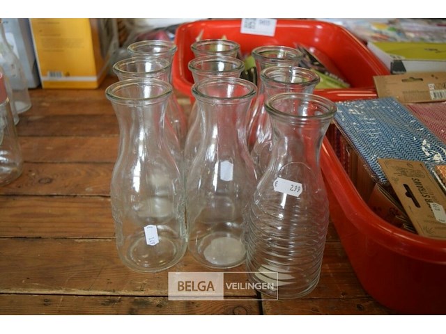 9 glazen karaf - afbeelding 1 van  2