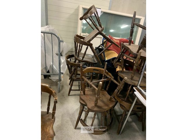 9 houten stoelen - afbeelding 2 van  3