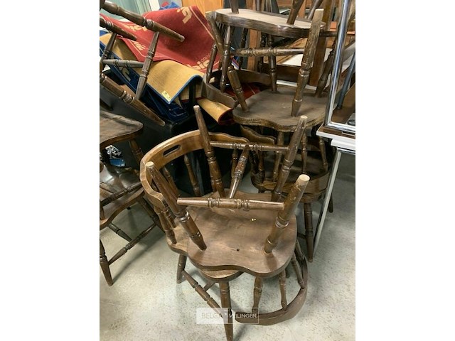 9 houten stoelen - afbeelding 3 van  3