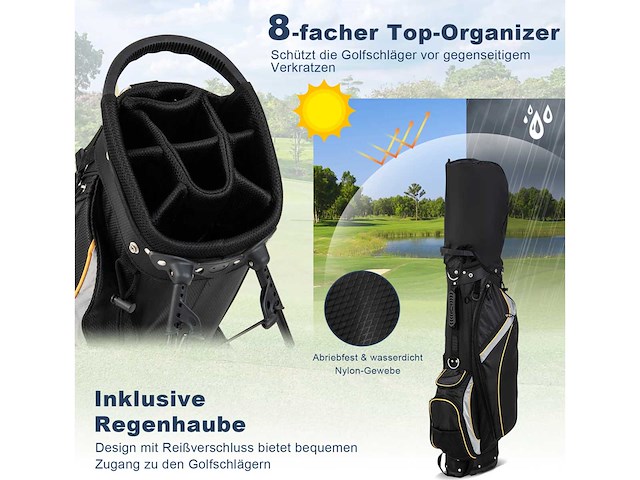 9 inch golftas pencil golf bag professionele reistas - afbeelding 3 van  4