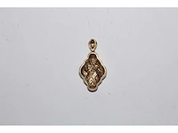 9 kt geelgouden hanger met natuurlijke diamant en behandelde blauwe diamanten - afbeelding 7 van  7