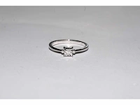9 kt witgouden ring met natuurlijke diamant - afbeelding 1 van  9