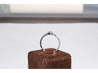 9 kt witgouden ring met natuurlijke diamant - afbeelding 9 van  9