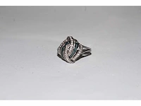 9 kt witgouden ring met natuurlijke diamant - afbeelding 2 van  9