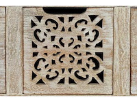 9-lades ladekast van mangohout en ijzer in zwart - afbeelding 10 van  13