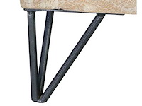 9-lades ladekast van mangohout en ijzer in zwart - afbeelding 11 van  13