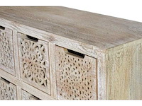 9-lades ladekast van mangohout en ijzer in zwart - afbeelding 12 van  13