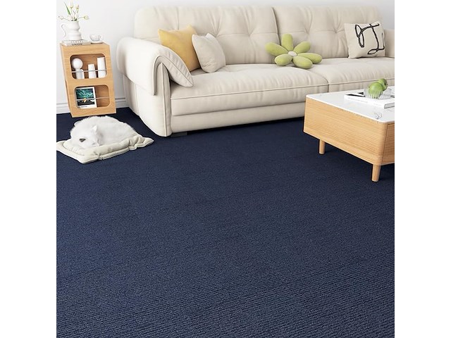 9 packs van 16 zelfklevende tapijttegels blauw - afbeelding 2 van  3