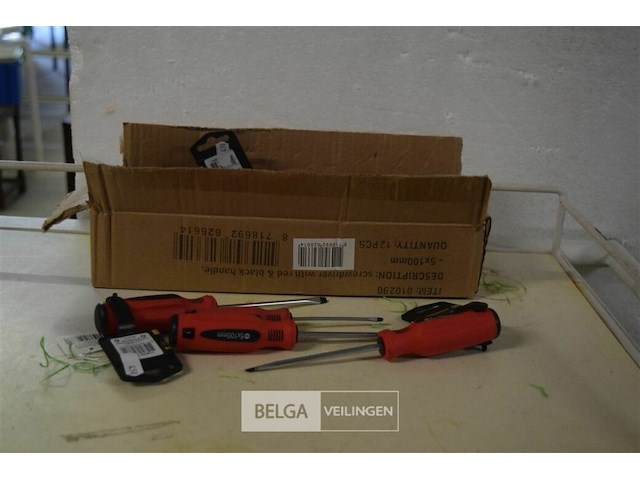 9 platte schroevendraaiers 8 (5x100mm) 1 (3x75mm) - afbeelding 1 van  3