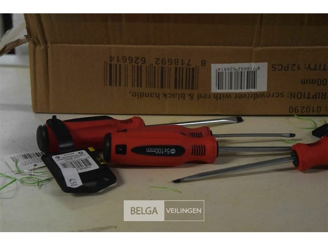 9 platte schroevendraaiers 8 (5x100mm) 1 (3x75mm) - afbeelding 2 van  3