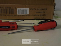 9 platten schroevendraaiers 8(5x100mm)1(3x75mm) - afbeelding 3 van  3