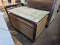 9 plooitafels op metalen kar - afbeelding 1 van  6