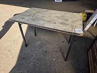 9 plooitafels op metalen kar - afbeelding 4 van  6