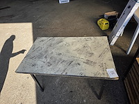 9 plooitafels op metalen kar - afbeelding 5 van  6