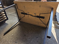 9 plooitafels op metalen kar - afbeelding 6 van  6