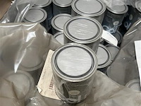 9 potten verf, get. colr, kalkhvit, aan 1 liter per pot - afbeelding 3 van  3
