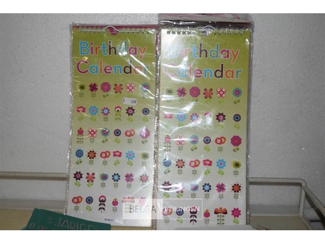 9 verjaardagskalender en partij div kaarten - afbeelding 2 van  4