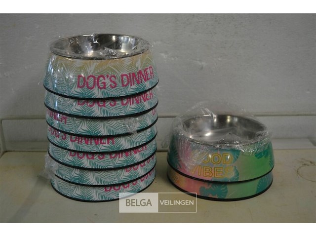 9 voerbakjes kat\hond ø15 cm - afbeelding 1 van  3