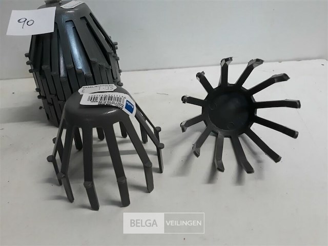 9 x bladvanger spin voor goot 80mm grijs - afbeelding 3 van  3