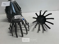 9 x bladvanger spin voor goot 80mm grijs - afbeelding 3 van  3