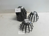 9 x bladvanger spin voor goot 80mm grijs - afbeelding 2 van  3