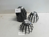 9 x bladvanger spin voor goot 80mm grijs - afbeelding 1 van  3