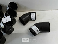 9 x bocht 45° 50 mm bruin pvc regenafvoer - afbeelding 3 van  3