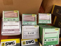 9 x dozen houtdraadbouten; inox schroeven; houtschroeven - afbeelding 5 van  7