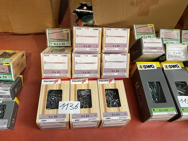 9 x dozen inox schroeven - afbeelding 1 van  7