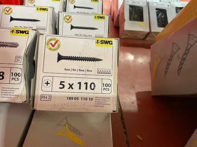 9 x dozen zelfborende schroeven met afdekplaatje; snelbouwschroeven - afbeelding 6 van  6