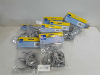 9 x drukbeugel 50mm 6 stuks pvc licht grijs - afbeelding 1 van  3