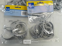 9 x drukbeugel 50mm 6 stuks pvc licht grijs - afbeelding 3 van  3