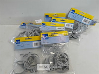 9 x drukbeugel 50mm 6 stuks pvc licht grijs - afbeelding 1 van  3