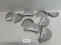9 x eindstop 80mm licht grijs pvc regenafvoer - afbeelding 1 van  3