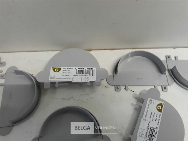 9 x eindstop 80mm licht grijs pvc regenafvoer - afbeelding 3 van  3
