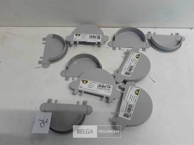 9 x eindstop 80mm licht grijs pvc regenafvoer - afbeelding 2 van  3