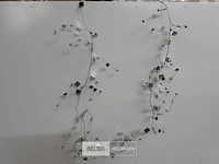 9 x guirlande zilver met spiegelplaatjes 1,5m - afbeelding 3 van  3