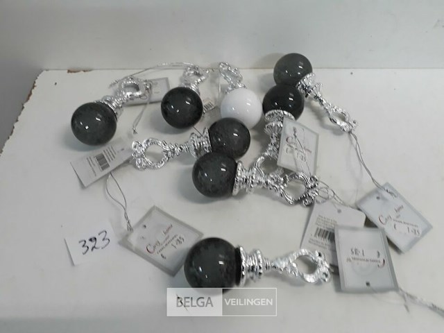 9 x hangdeco met bal 10 cm - afbeelding 1 van  3