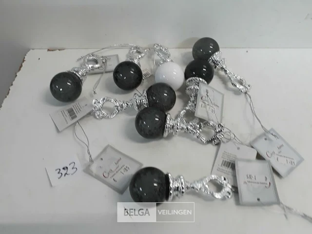 9 x hangdeco met bal 10 cm - afbeelding 1 van  3