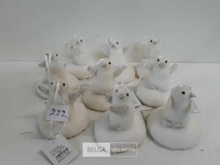 9 x hangdeco pinguin op ijsschot 10 cm - afbeelding 1 van  3